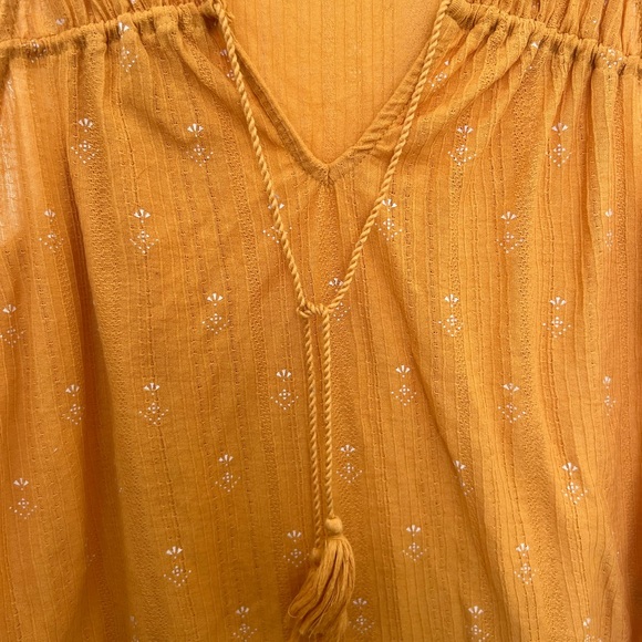 Lucky Brand Women’s Short Sleeve Blouse Yellow Small - Picture 3 of 4